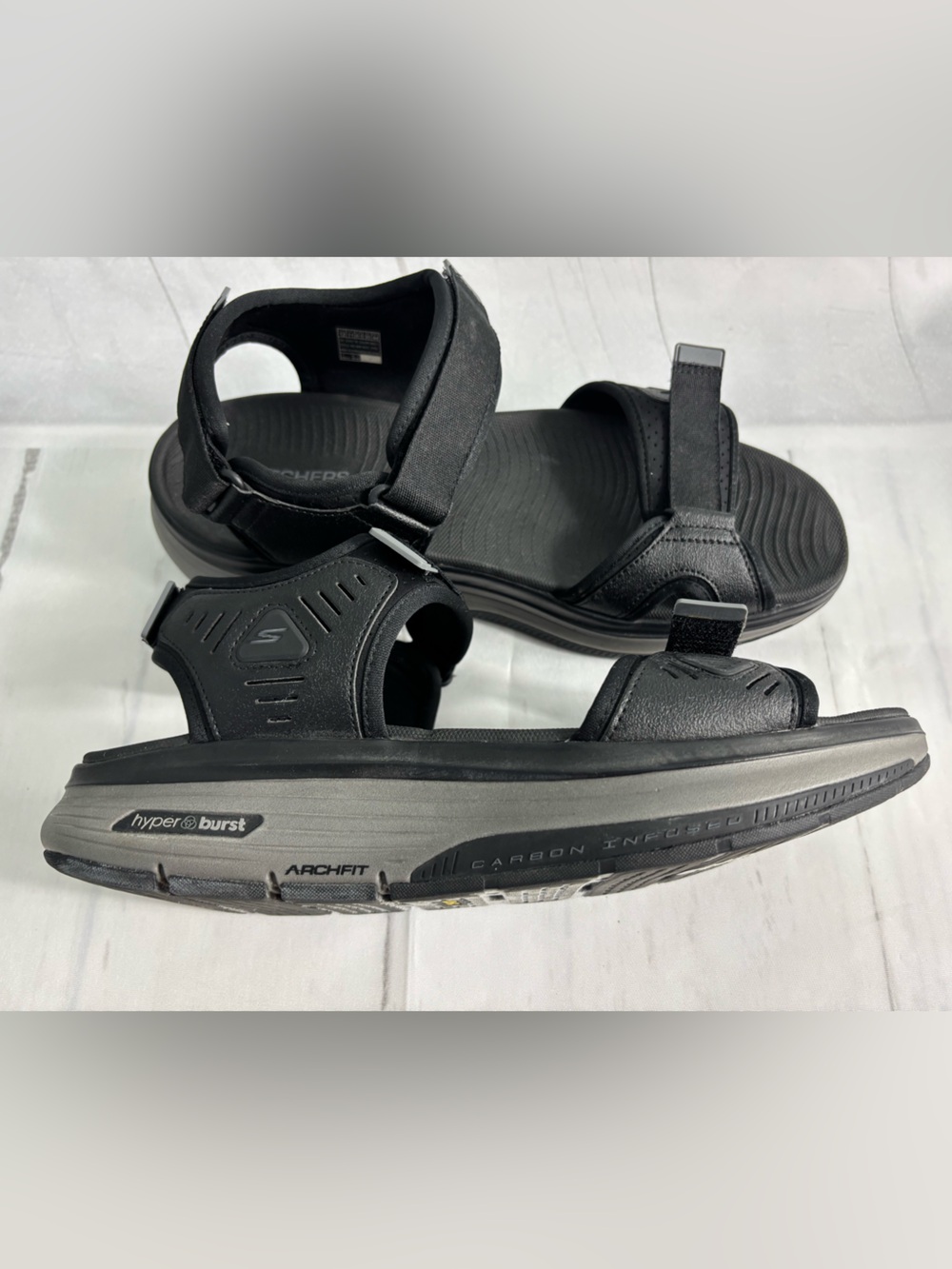 Skechers Men's Go Walk Workout Walker Hook & Loop Strap Sandals Sz 12 - Picture 5 of 11